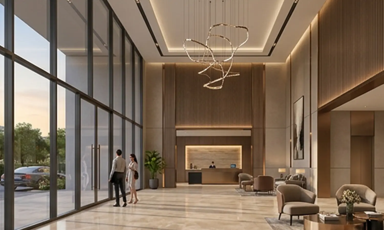 The Reserve - grand lobby of a 2, 2.5 & 3 BHK residence, Sinhagad Road Pune